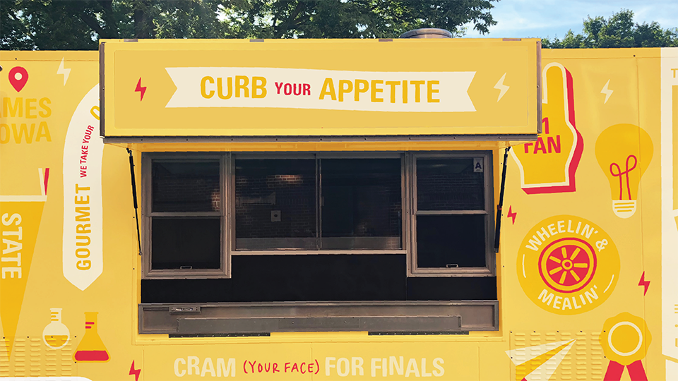 Case study image of the Big Yella Foodtruck in the portfolio of graphic designer Abbi Roush.