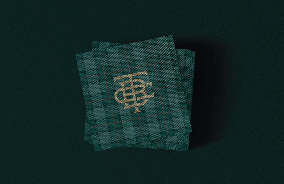 Case study image of the Black Tie Cigars branding in the portfolio of graphic designer Abbi Roush.
