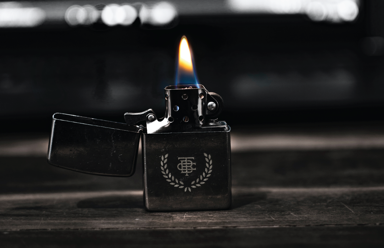 Case study image of the Black Tie Cigars branding in the portfolio of graphic designer Abbi Roush.