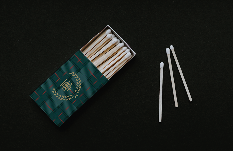 Case study image of the Black Tie Cigars branding in the portfolio of graphic designer Abbi Roush.