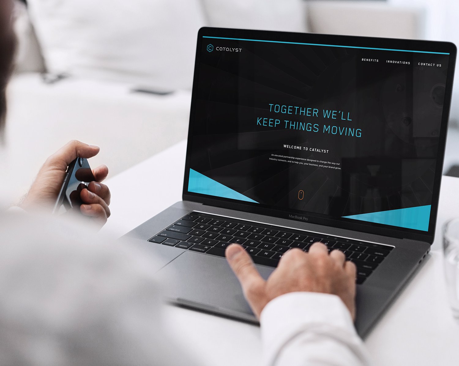 Case study image of the Catalyst by Chemtool branding in the portfolio of graphic designer Abbi Roush.