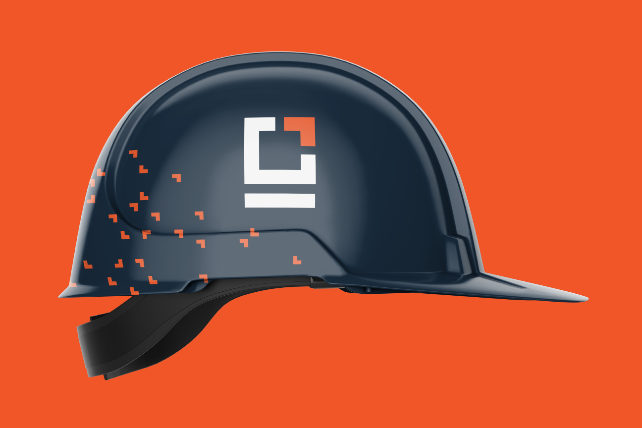 Case study image of the Concrete Logic branding in the portfolio of graphic designer Abbi Roush.