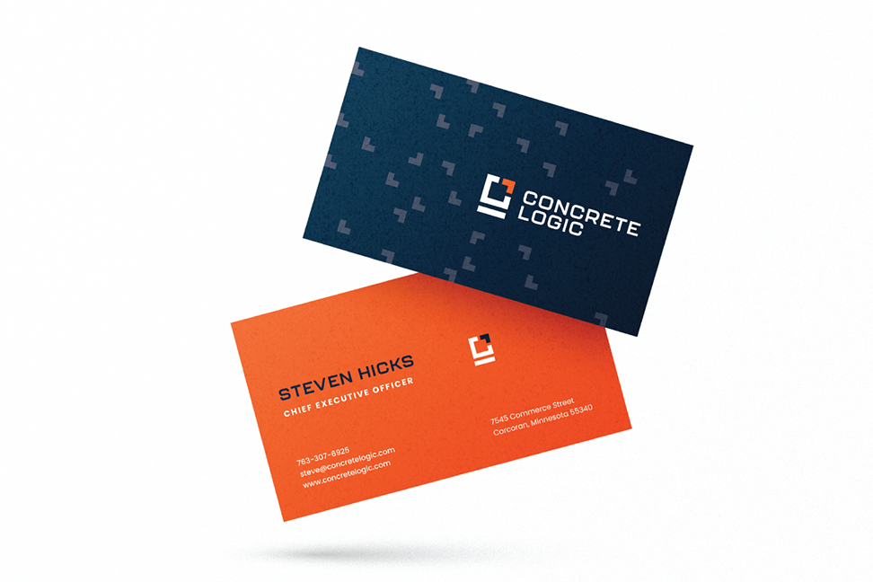 Case study image of the Concrete Logic branding in the portfolio of graphic designer Abbi Roush.