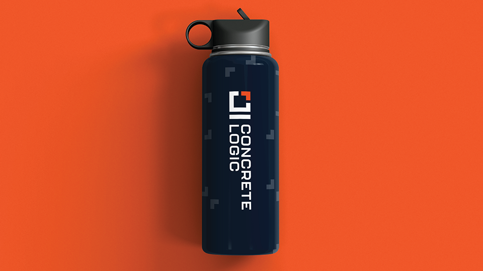 Case study image of the Concrete Logic branding in the portfolio of graphic designer Abbi Roush.