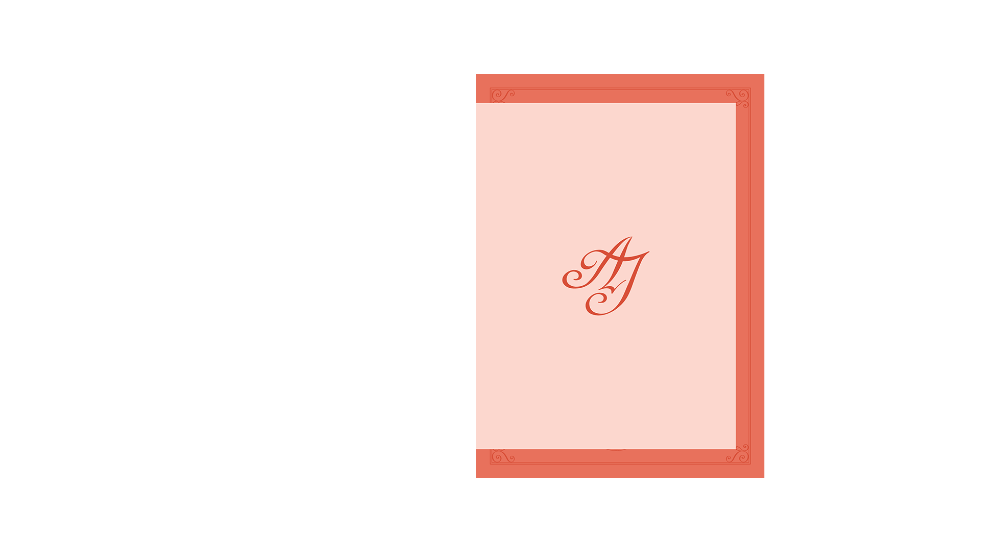 Case study image of a Rollins Mansion Wedding stationery suite in the portfolio of graphic designer Abbi Roush.