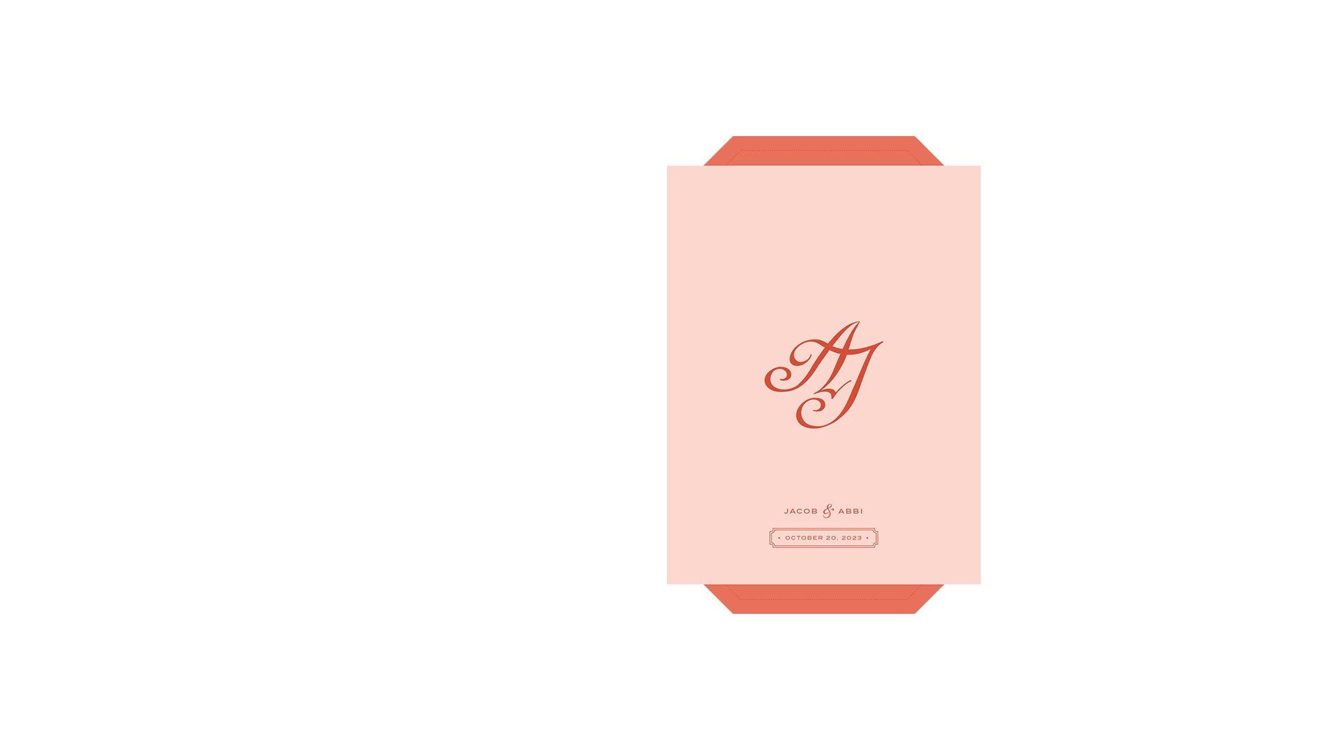 Case study image of a Rollins Mansion Wedding stationery suite in the portfolio of graphic designer Abbi Roush.