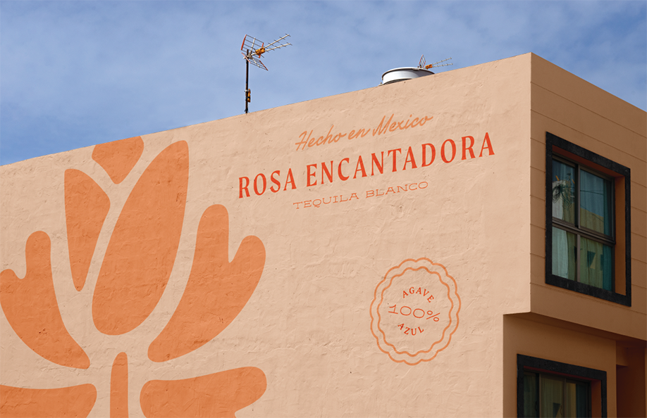Case study image of the Rosa Encantadora packaging design in the portfolio of graphic designer Abbi Roush.