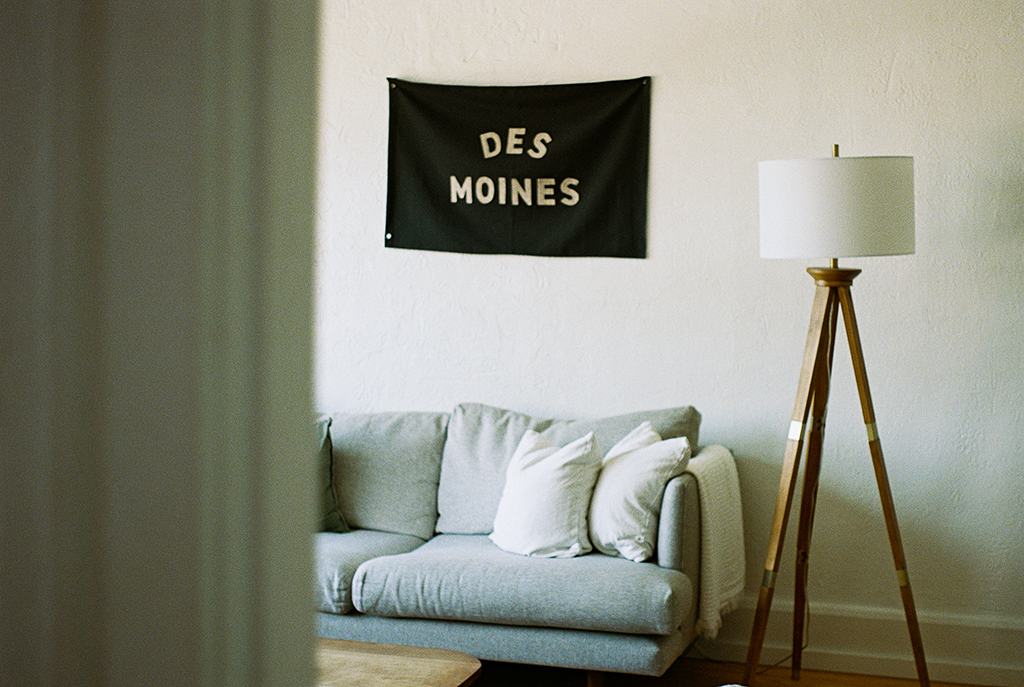 The home studio of graphic designer Abbi Roush in Des Moines, Iowa.