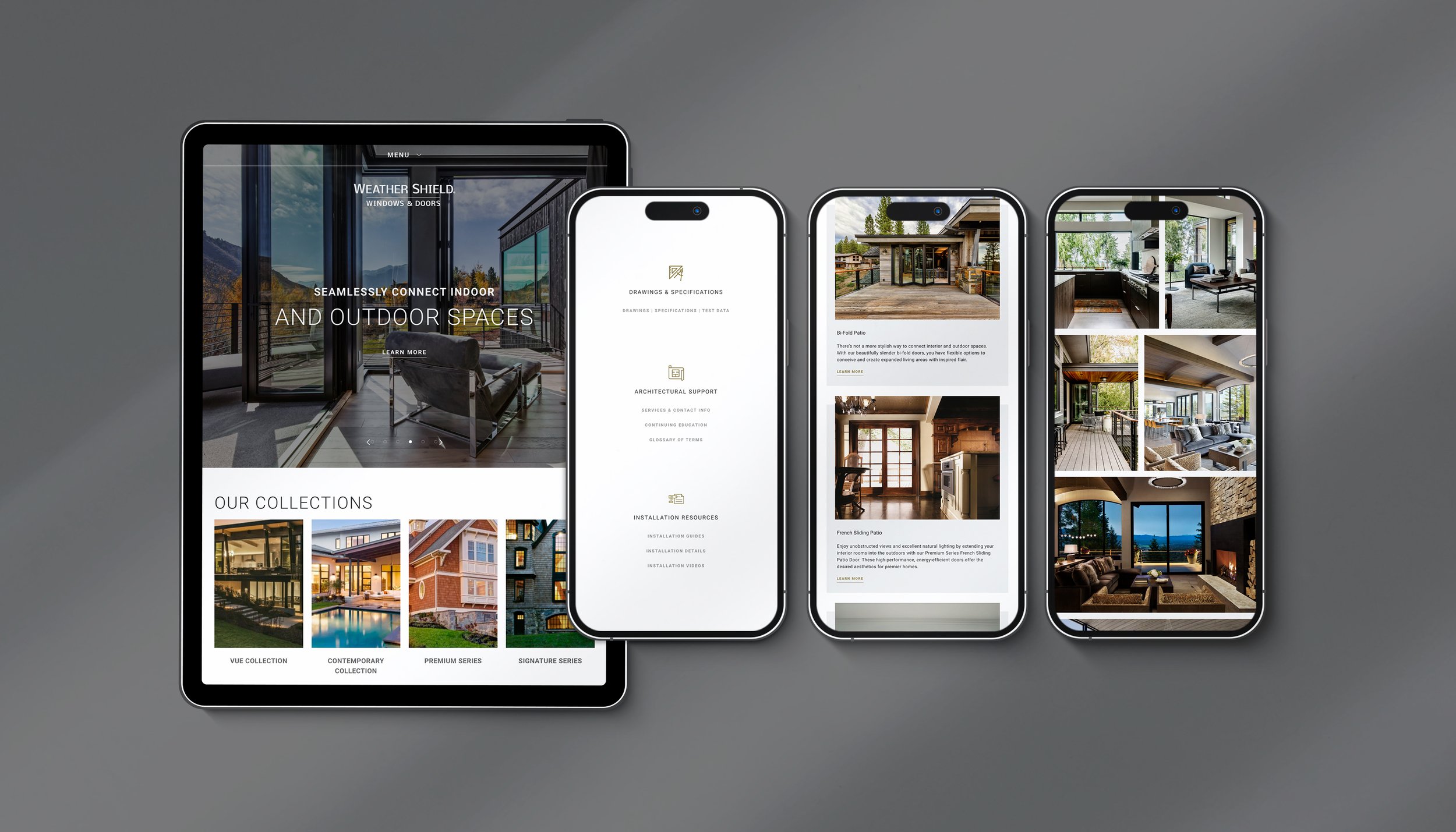 Case study image of the Weather Shield website in the portfolio of graphic designer Abbi Roush.